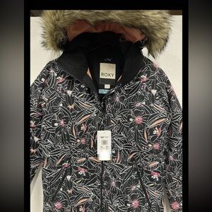 Girls' ROXY American Pie Hooded Snow Jacket Insulated Coat Snowboard Ski XXL NWT